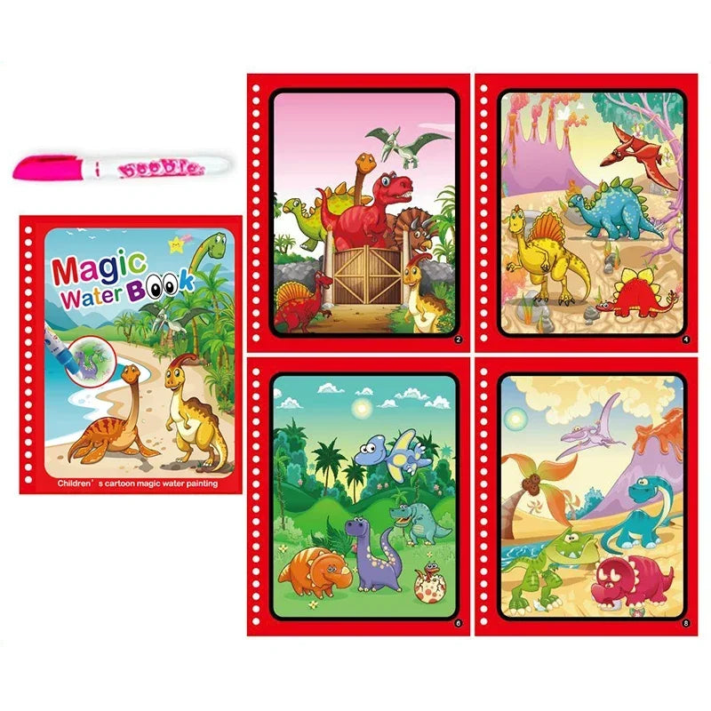 Magical Books with Pen Water Drawing - Reusable Coloring Magic book